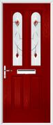 2 Panel 2 Arch Composite Door fusion art glass