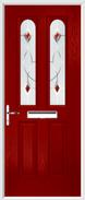 2 Panel 2 Arch Composite Door fusion art glass