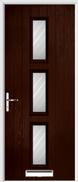 3 Square Composite Door stripes glass