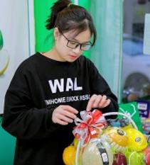 Giỏ hoa quả nhập khẩu đẹp Ngọc Châu fruits