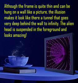 3D Alien Infinity Mirror Stunning Optical Illusion