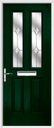 2 panel 2 square composite door jewel glass