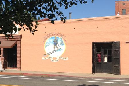 Community Pride Project Snowshoe Thompson Mural by Oran Miller