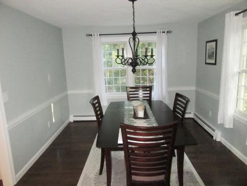 newly painted dining room..