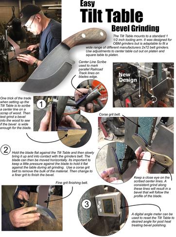 Easy Tilt Table knife Bevel Grinding. FREE downloadable how-to sheet from www.DIYeasycrafts.com