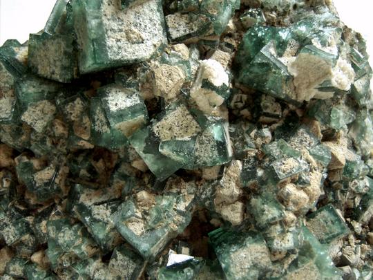 fluorescent FLUORITE, GALENTA, QUARTZ - Rogerley Mine, Rogerley Quarry, Stanhope, Frosterley, Weardale, North Pennines, County Durham, England, United Kingdom