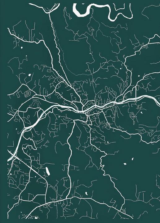 Map Art by Josette Johnson