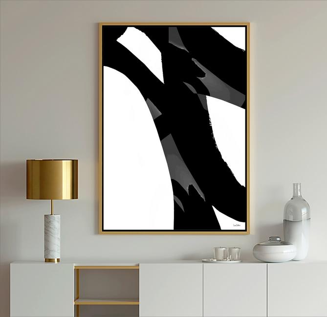 Black and white art, #abstract art