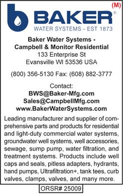 Baker Water Systems, Campbell, Monitor Residential, Water Well Products