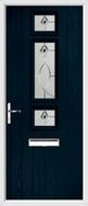 3 Square Strip Composite Door fusion art glass