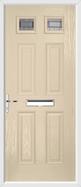 4 Panel 2 Square Door lignum glass
