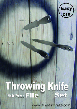 DIY Throwing Knife Set made from files. www.DIYeasycrafts.com