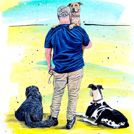 Malamute and GSP illustration
