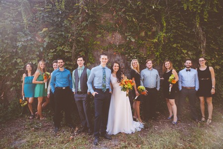 Theatrical wedding ceremony at the Lab Theater in Minneapolis