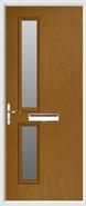 2 Square Composite Door obscure glass