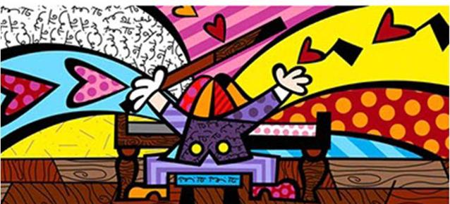 Romero Britto The Piano
