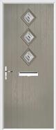 3 Diamond Composite Door fusion art glass