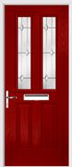 2 panel 2 square composite door regal opal glass