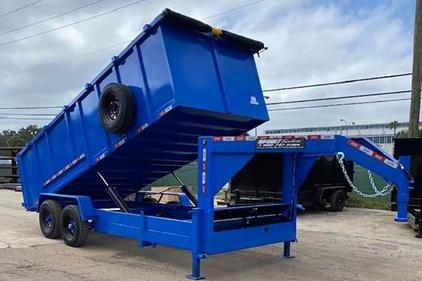 Gooseneck 7 x 16 EQ dump trailer