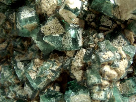 fluorescent FLUORITE, GALENTA, QUARTZ - Rogerley Mine, Rogerley Quarry, Stanhope, Frosterley, Weardale, North Pennines, County Durham, England, United Kingdom