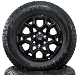 FORD F150 APPEARANCE PACKAGE GLOSS BLACK 18" WHEEL WITH 275/65R18 GOODYEAR WRANGLER TERRITORY AT