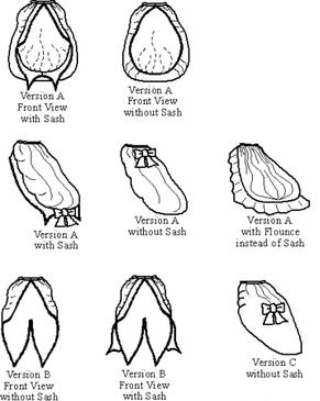 1868 - 1888 Camargo Sash Bustle Drapery Pattern