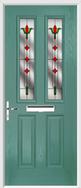 2 panel 2 square composite door fleur de lys