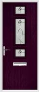 3 Square Strip Composite Door fusion art glass