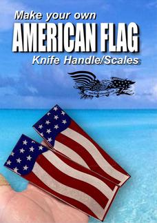 Make your own cast resin American Flag Knife scales