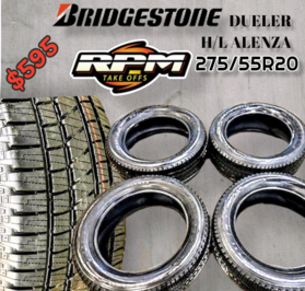 P275/60r20 Bridgestone Alenza New Takeoffs set of 4