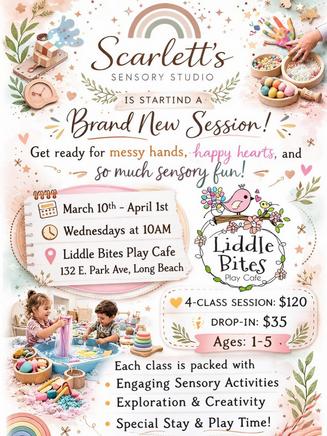 Liddle Bites Play Cafe. Classes Sensory Studio drop in class open play for kids children toddlers
