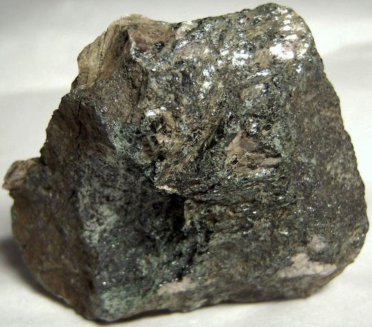 Margarite mica, Emery Corundum, actinolite, magnetite, Chester Emery Mines, Chester, Hampden County, Massachusetts, USA