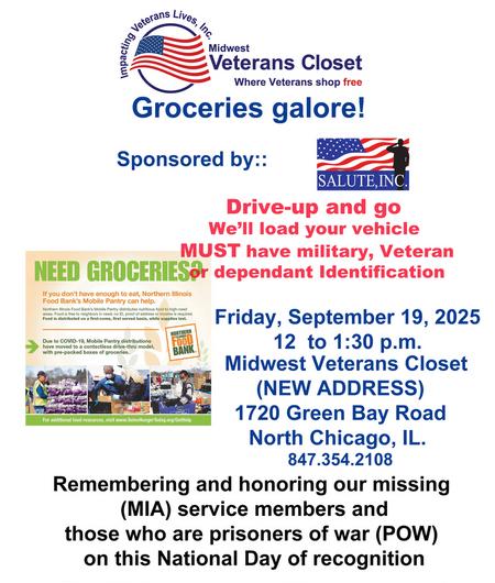#SaluteINC #Midwest Veterans Closet #MIA #POW #North Chicago