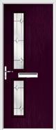 2 Square Composite Door regal opal glass