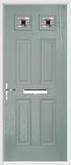 4 Panel 2 Square Composite Door aspen glass