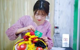 Giỏ hoa quả thắp hương đẹp