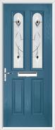 2 Panel 2 Arch Composite Door fusion art glass