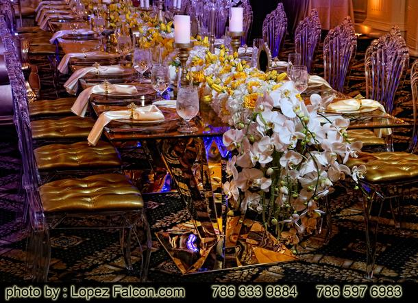 Centerpieces Tables Decorations Flowers Beauty & the beast quinceanera bella y la bestia quinceanera miami Lopez Falcon decoraciones escenario stage decor