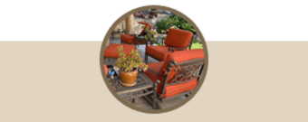 Hanamint Replacement Cushions in sunbrella canvas brick with self piping