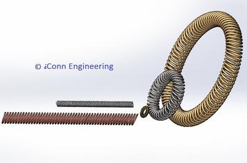 Canted coil springs can be sold in length or as spring rings