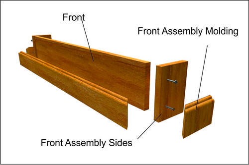 DIY Secret Compartment Floating Shelf. Images shows front assembly. www.DIYeasycrafts.com