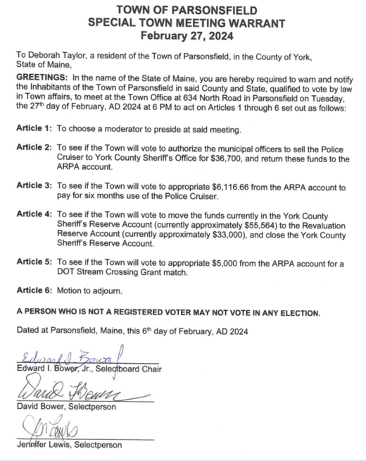 Town of Parsonsfield