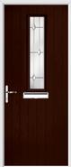 1 Square Composite Door regal opal glass