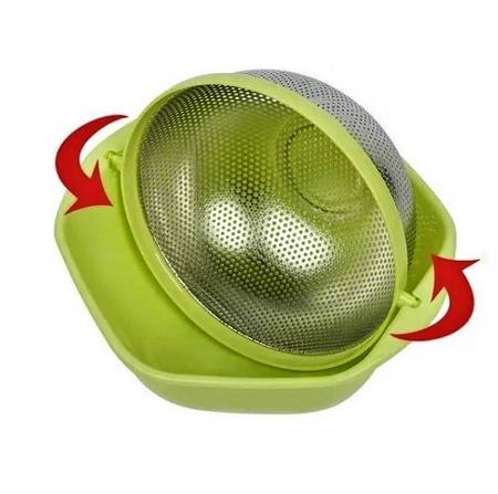 Multifunction Strainer Drain Basket in Pakistan Detachable 360 Rotation Storage Double Basket Stainless Steel in Sialkot