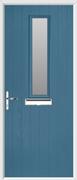 1 Square Composite Door obscure glass