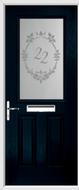 2 Panel 1 Square Composite Door sandblast glass