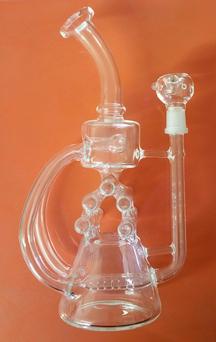 10" Glass Radiator Recycler Perk Water Pipe