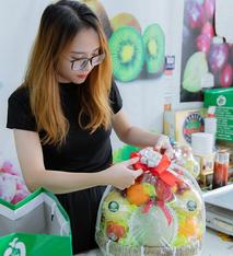 Giỏ hoa quả nhập khẩu đẹp Ngọc Châu fruits