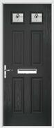 4 Panel 2 Square Composite Door fusion art glass