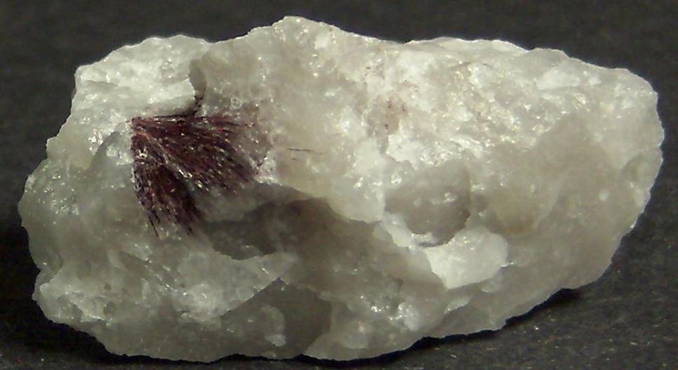 red Piemontite, white Quartz, Culp Ridge, Glatfelter Tree Farm #1, Hamiltonban Township, Adams County, Pennsylvania, USA